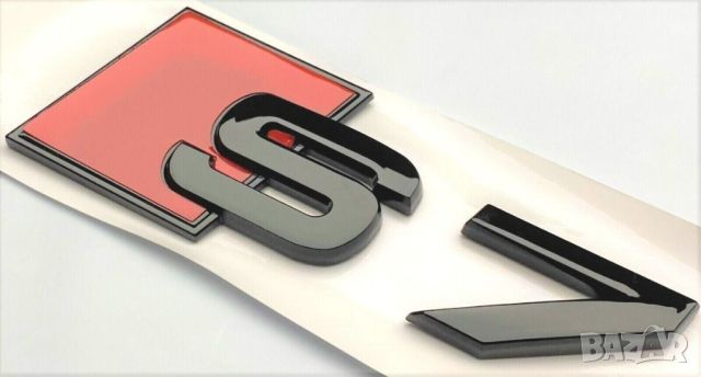 емблема Audi S7 Sline 7 A7 емблема за багажник черен гланц S7, снимка 2 - Аксесоари и консумативи - 45431641