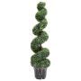 vidaXL Изкуствен чемшир спираловидно растение със саксия зелен 117 см(SKU:336504
