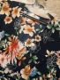РАЗКОШНА тъничка тъмносиня рокля с остро деколте на цветя - Л/ХЛ размер, снимка 1