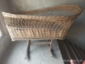 Стара плетена бебешка кошара, снимка 4