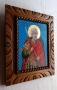 Дърворезбована рамка с икона " Св. Мина "- иконопис. , снимка 4