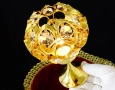 Позлатен бронзов свещник Weinfurtner Gold Crystal. , снимка 3