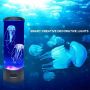 Настолна LED нощна лампа аквариум с медузи. С 16 различни цвята LED светлини, с дистанционно управле, снимка 6
