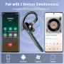 Нова Bluetooth 5.3 слушалка с Dual Mic, шумопотискане и 90 часа работа за спорт офис, снимка 4