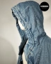 Дълго деним яке тип парка с шерпа подплата и качулка ZARA Denim Sherpa Hooded Longline Jacket – L•XL, снимка 14