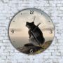 Стенен Часовник - Красив Морски Изглед Енот На Скала, снимка 1 - Стенни часовници - 45635844