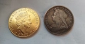 две монети Англия за 35лв., снимка 1