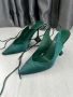 Дамски високи обувки с връзки в зелен цвят, 39 номер, снимка 6