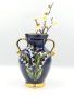 Прекрасна кобалтово синя италианска ваза, снимка 3