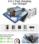 4в1 автомобилно зарядно Type-C + 2 USB, снимка 6