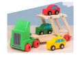 Дървен автовоз с колички , снимка 1 - Коли, камиони, мотори, писти - 45114258