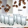 Комплект от 6 броя стъклени чаши, сервиз за кафе или чай, 150ml, снимка 2