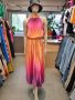 Сатенена рокля солей в преливащи цветове, снимка 1 - Рокли - 45572861
