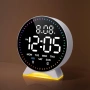 Lafocuse Цифров будилник с нощна лампа, 4.3" кръгъл LED дисплей, снимка 1
