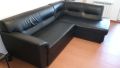 Подарявам ъглов диван, черен, 240/170см, снимка 1 - Дивани и мека мебел - 45685407