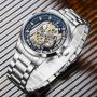 LIGE Skeleton Reloj Hombrе моден кварцов часовниk скелет,неръжд. стомана модел 2024,уникален дизайн, снимка 1 - Мъжки - 45670155