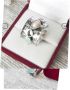 Сребърен пръстен с подвижна въртяща халка с камъни и перла, уникален бутиков дамски пръстен, снимка 9