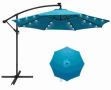 Градински чадър с LED осветление, 3м., с метална основа, цвят Зелен, TLB017 10FT, снимка 1 - Градински мебели, декорация  - 45433155