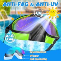 COZII Детски очила за плуване с маска за нос, широко виждане, против мъгла, UV защита за деца 6-14 г, снимка 2 - Други - 45655721