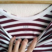 Блуза на рае във винен и бял цвят GAP, снимка 4 - Блузи с дълъг ръкав и пуловери - 45880245