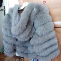 Палто от естествен косъм лисица, снимка 1 - Палта, манта - 45222582