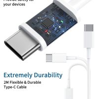 Dresz USB C бързо зарядно устройство и кабел, 20w и кабел тип-C към тип-C 2M, снимка 6 - Друга електроника - 45436858