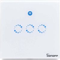SONOFF T1 UK 3C WiFi Троен смарт ключ за осветление + RF 433, снимка 1 - Друга електроника - 45203878