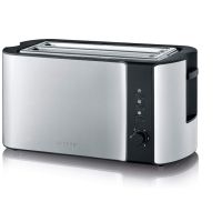 Тостер - Severin Long Slot 4-slice toaster, 1400W, brushed stainless steel, снимка 5 - Тостери - 45119818