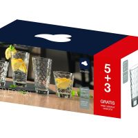 НОВИ! Комплект 8 броя чаши за вода и уиски Leonardo Optic, снимка 2 - Чаши - 45079627