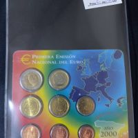 Испания 2000 – Комплектен банков евро сет от 1 цент до 2 евро – 8 монети BU, снимка 1 - Нумизматика и бонистика - 45544550