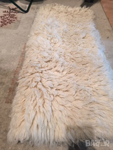 вълнен китеник бял с размери 175/65 см 2 броя , снимка 1