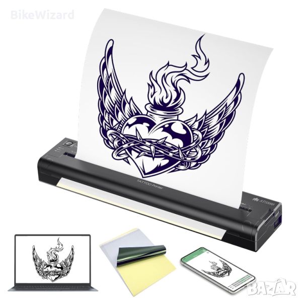 BIOMASER Безжичен принтер за шаблони за татуировки НОВ, снимка 1