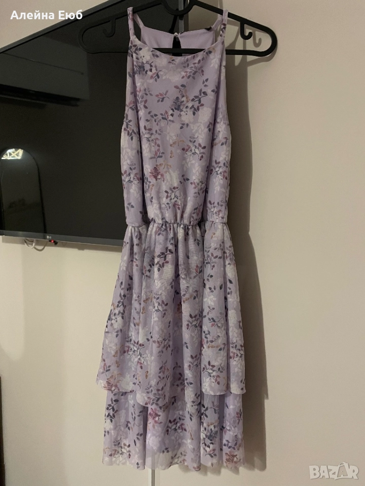 Пастелно лилава къса рокля, снимка 1