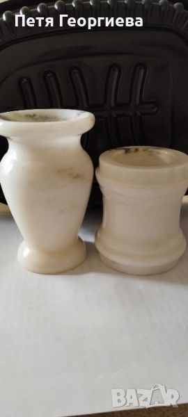 Мраморна ваза и доза за цигари , снимка 1