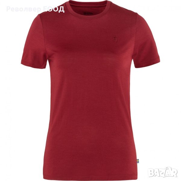 Дамска тениска Fjall Raven - Abisko Wool в цвят Pomegranate red, снимка 1