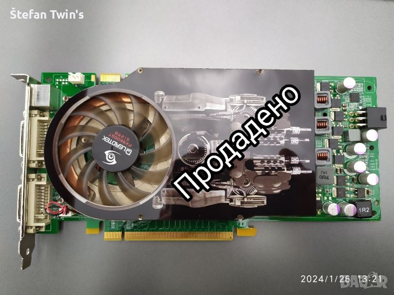 Видео карта Nvidia GeForce Leadtek WinFast PX9600 GT 512MB GDDR3 256bit PCI-E HDMI, DVI, VGA, S-VI , снимка 1