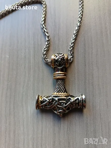 Чукът на Тор Масивен медальон Амулета на победителя, снимка 1