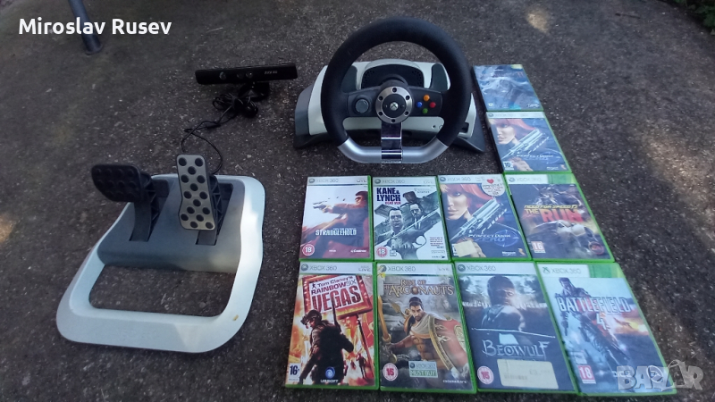 Волан с педали и 10 игри за Xbox 360, снимка 1