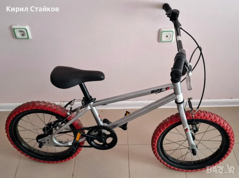 Детски велосипед BMX 16" WIPE 500, за 5 – 7 год., сив, снимка 1