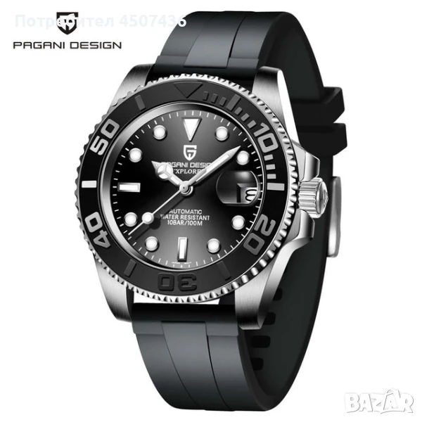 PAGANI DESIGN EXPLORER автоматичен часовник с механизъм SEIKO NH35, стъкло сапфир, водоустойчив , снимка 1