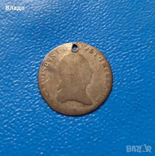 Сребърна монета 3 кройцера, снимка 1
