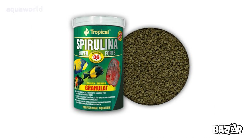 "Безплатна доставка "Tropical Super Spirulina Forte Granulat 100 ml, снимка 1