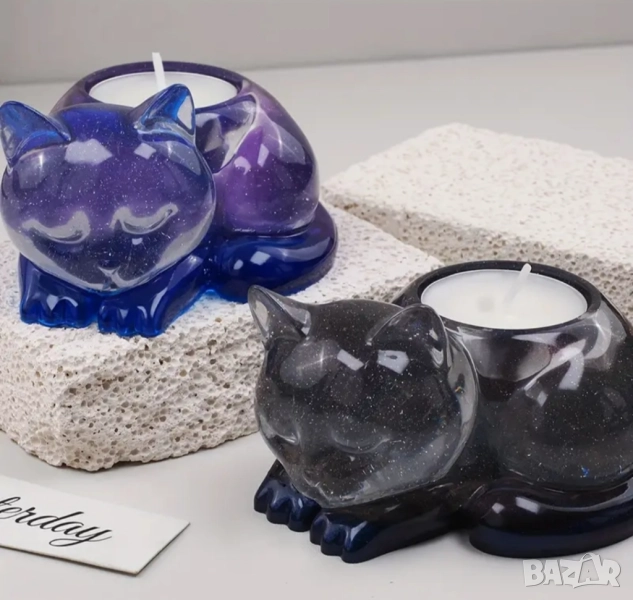 Молд кашпа котка, снимка 1