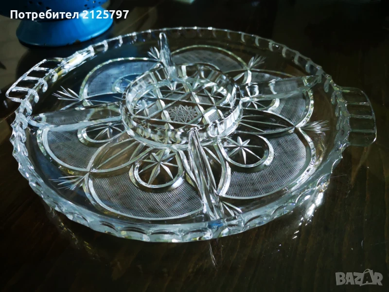 Кристално плато за сервиране, снимка 1
