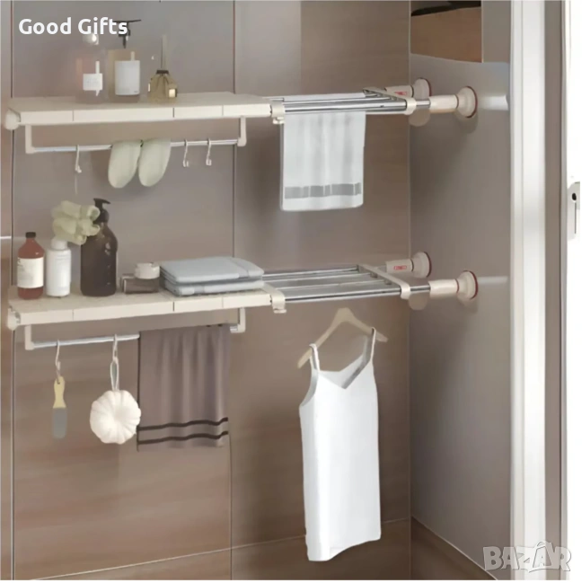 Сложете край на хаоса в гардероба или шкафовете с нашия разтегателен телескопичен разделител. Този и, снимка 1