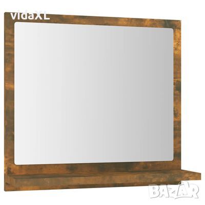 vidaXL Огледало за баня, опушен дъб, 40x10,5x37 см, инженерно дърво(SKU:815633, снимка 1