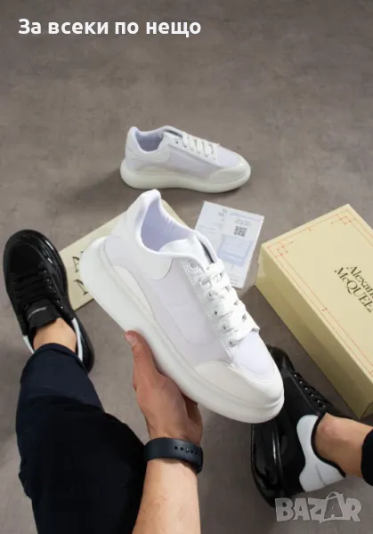 Alexander McQueen Мъжки Бели Маратонки👟Мъжки Спортни Обувки В Бял Цвят Александър Макуин Код P512, снимка 1