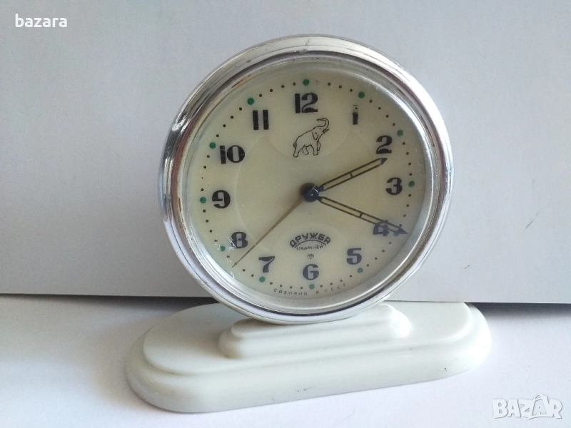 Будилник със слонче Сделано в СССР, снимка 1