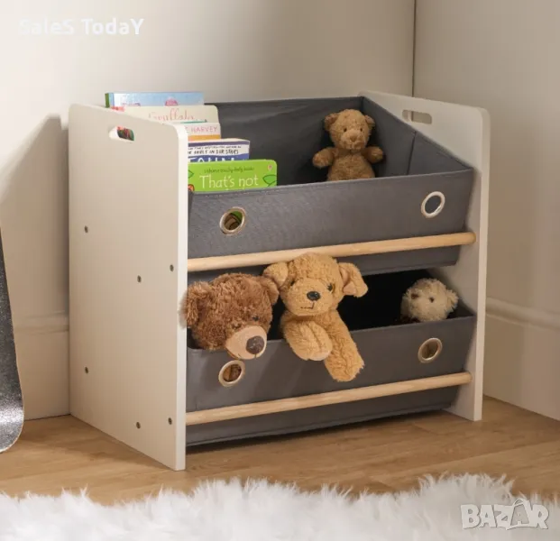 Етажерка с два текстилни Рафта, 55x35x50cm , снимка 1