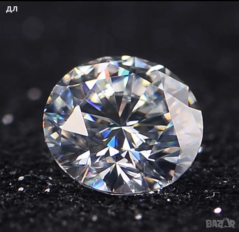 Диамант мойсанит, 12 карата, 15 мм., снимка 1